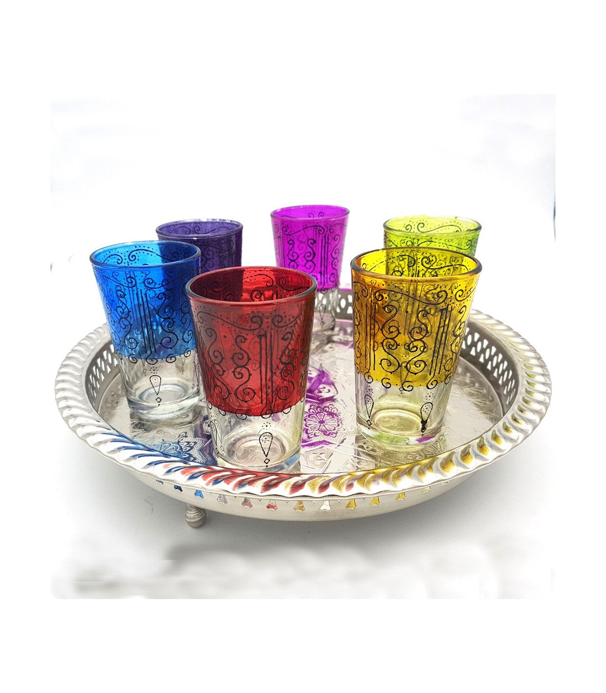 Juego 6 Vasos de Té Grabados - Modelo HASIRA