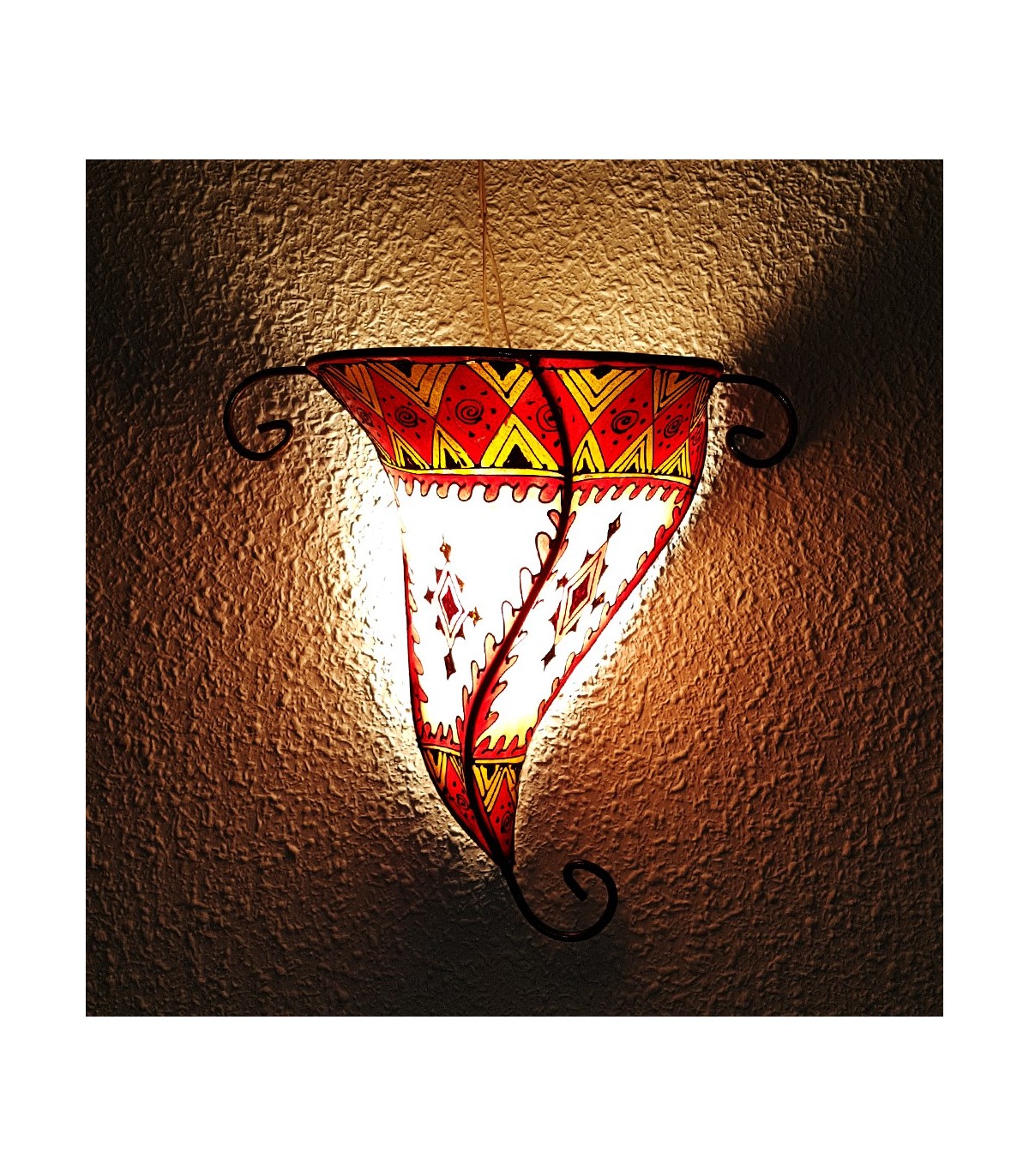 Aplique de Piel Natural - Pintado con Henna - Modelo IBERIA