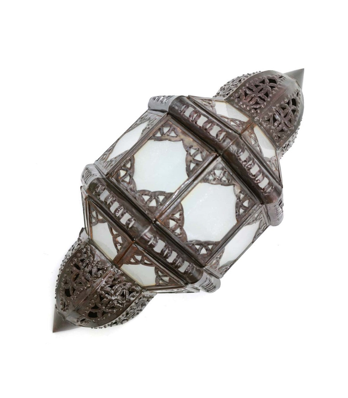 Aplique Pantalla Artesanía Marroquí Metal y Cristal - Modelo Nahr