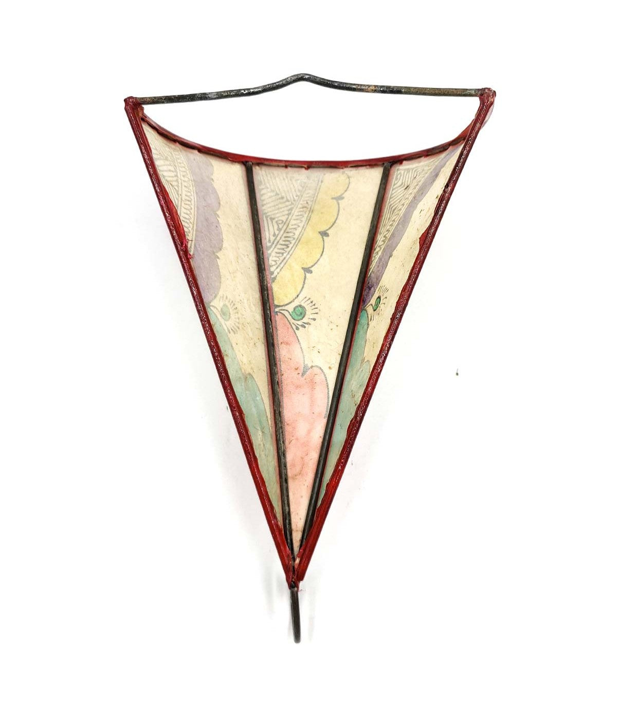 Aplique Pantalla de Piel Pintado con Henna - Decoración Andalusí - Artesanía Marroquí - Modelo Kis