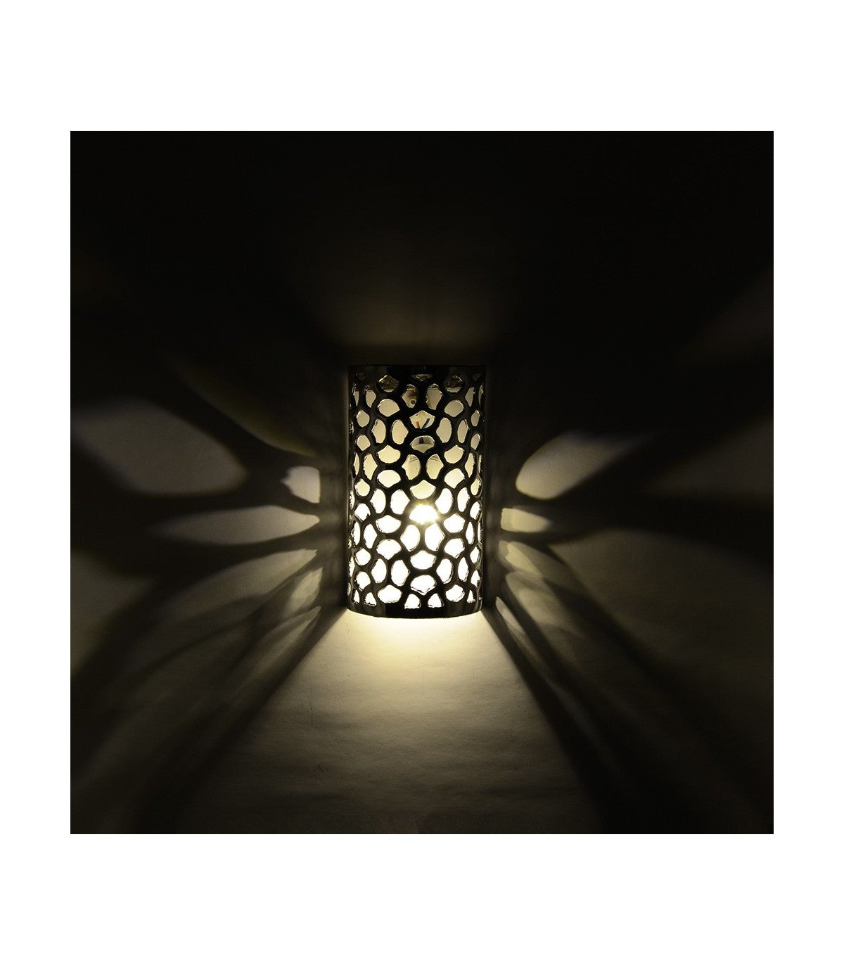 Aplique Pared Aluminio Calado - Jinkgo Biloba - Acabado Pulido - 19'5 cm