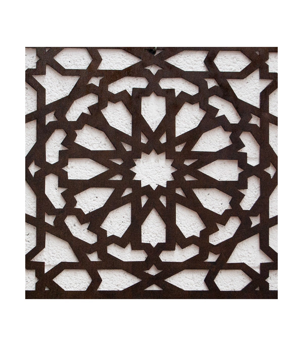 Celosía de Madera con Cenefa Alhambra - 250 x 50 cm - 5 mm