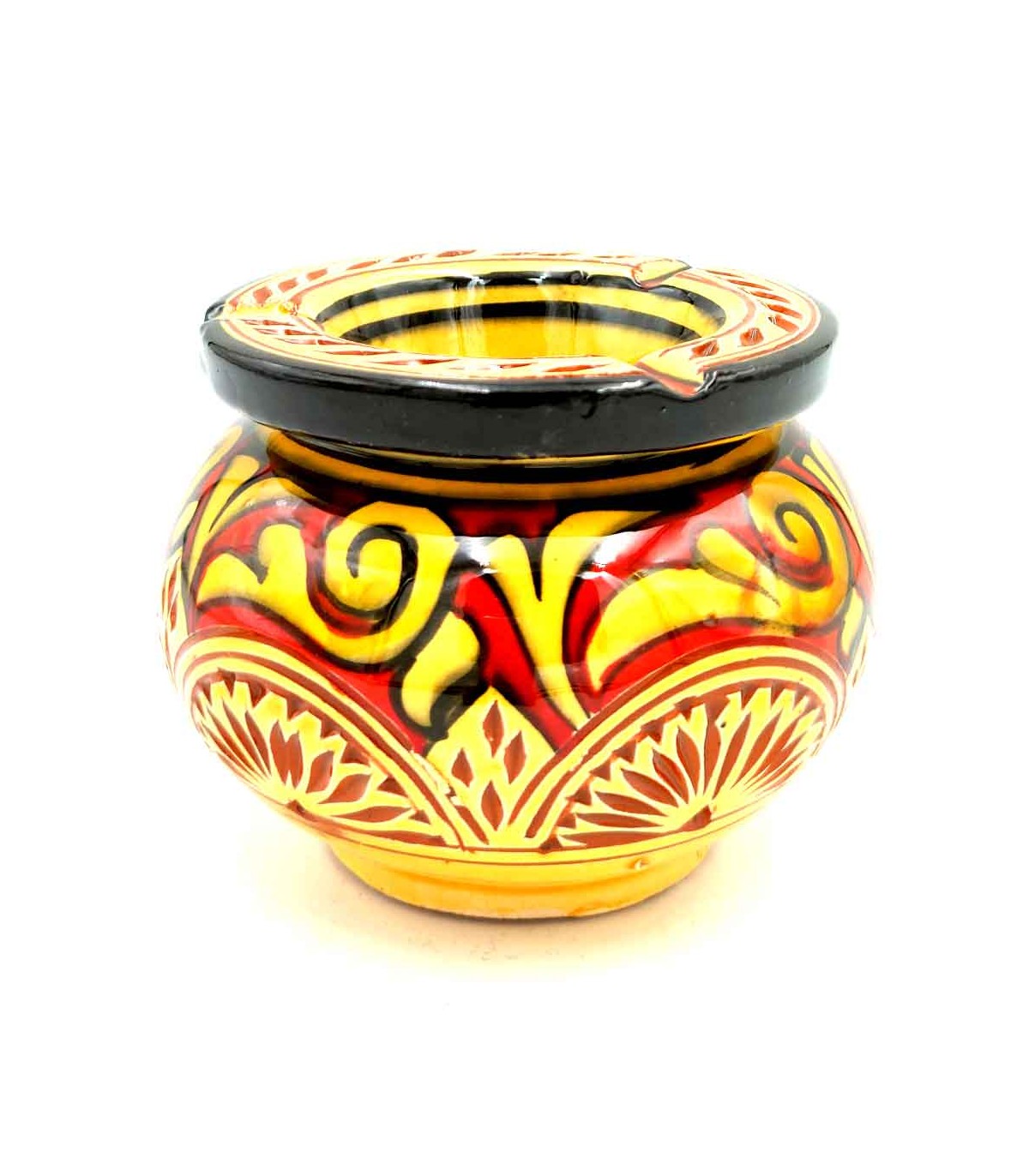 Cenicero de Agua Anti olor de Cerámica de Asfi - Artesanía Marroquí - Modelo Tafaya