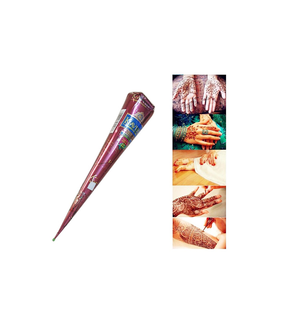 Cono Cono Henna Tatuajes Alta Calidad - KAVERI - Tattoos Temporales- 100% Natural - Calidad PREMIUM
