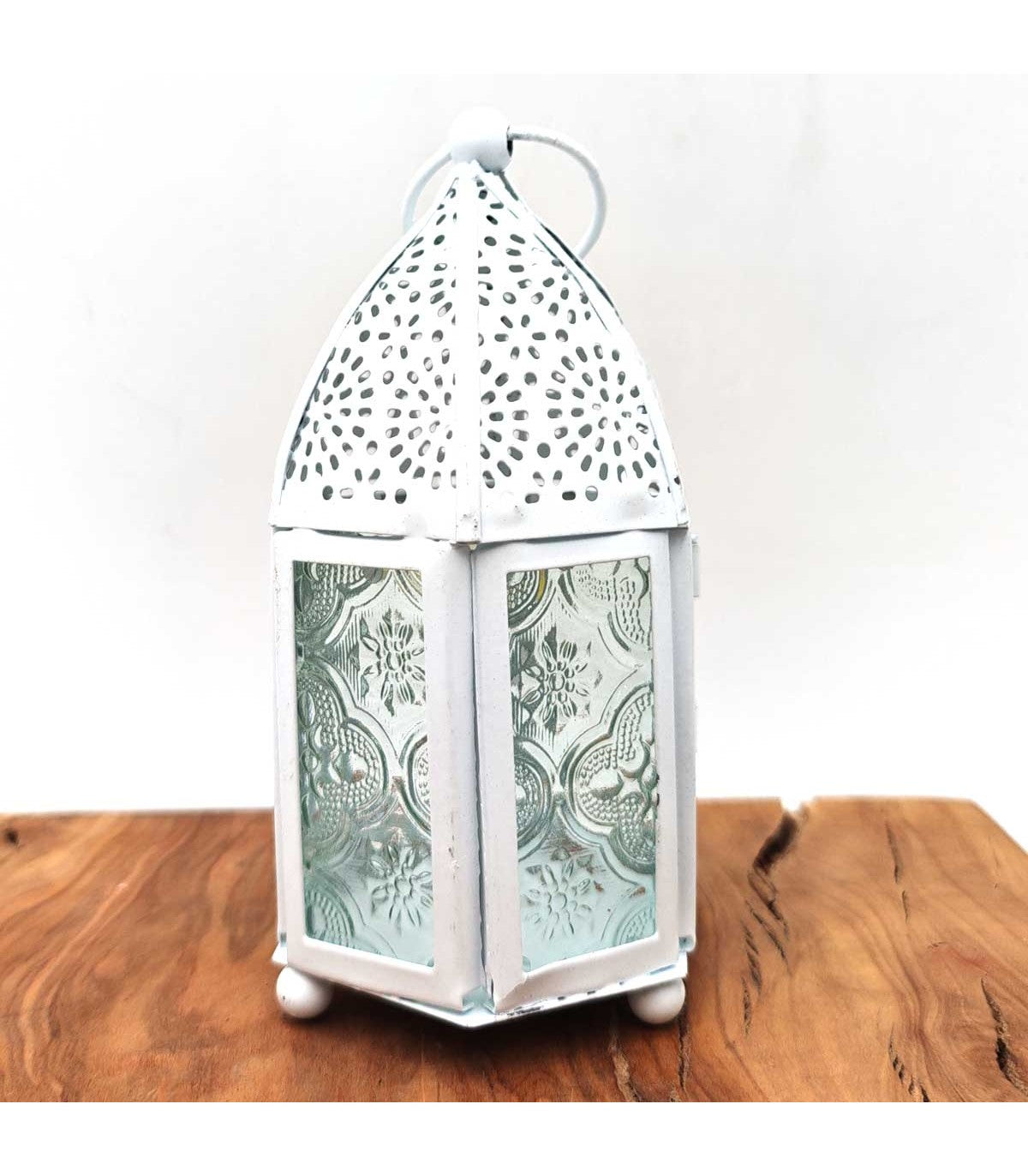 Farolillo Árabe Calado - Blanco - 15 cm x 8 cm - Modelo 939