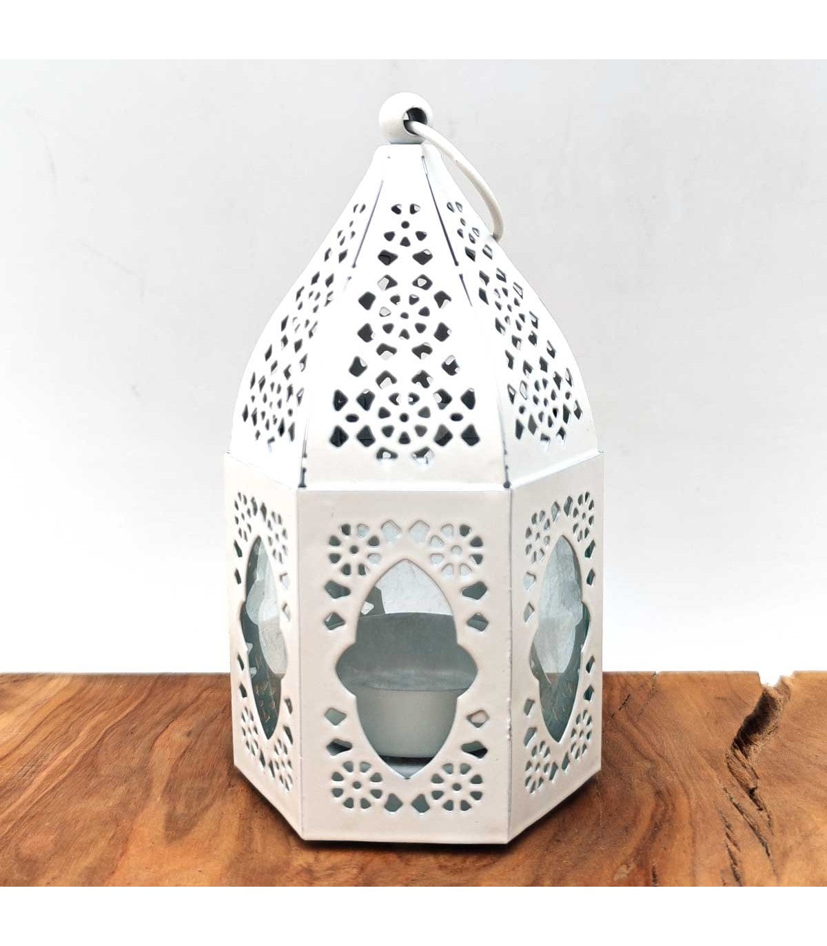 Farolillo Árabe Calado - Blanco - Modelo Kadiman Abiad