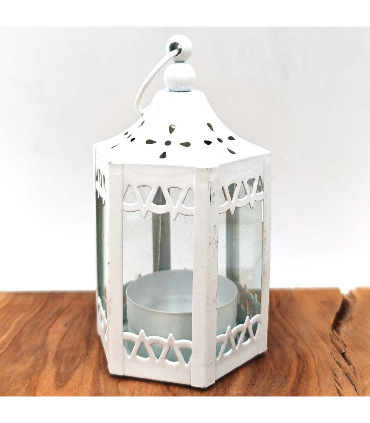 Farolillo Árabe - Dorado - Vela - 12 cm x 7 cm - colores - Modelo Fayun