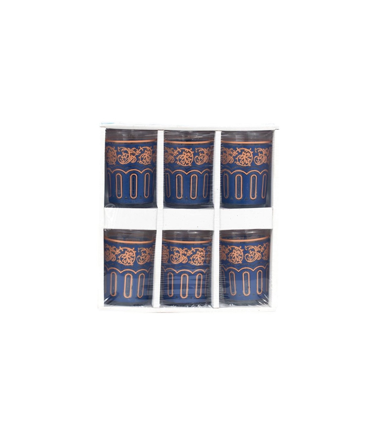 Juego 6 Vasos Te Grande Árabes - Té Moruno Marroqui - Especial Té - Modelo FATH