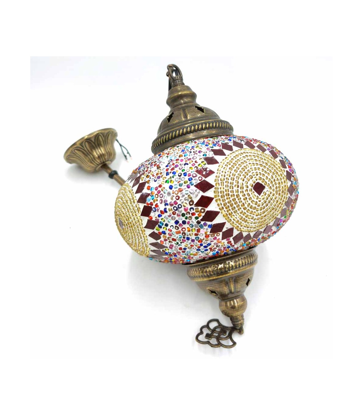 Lámpara Interior Turca Cristal Metal Techo Mosaico Colgante Decoración Otomana Modelo Daire