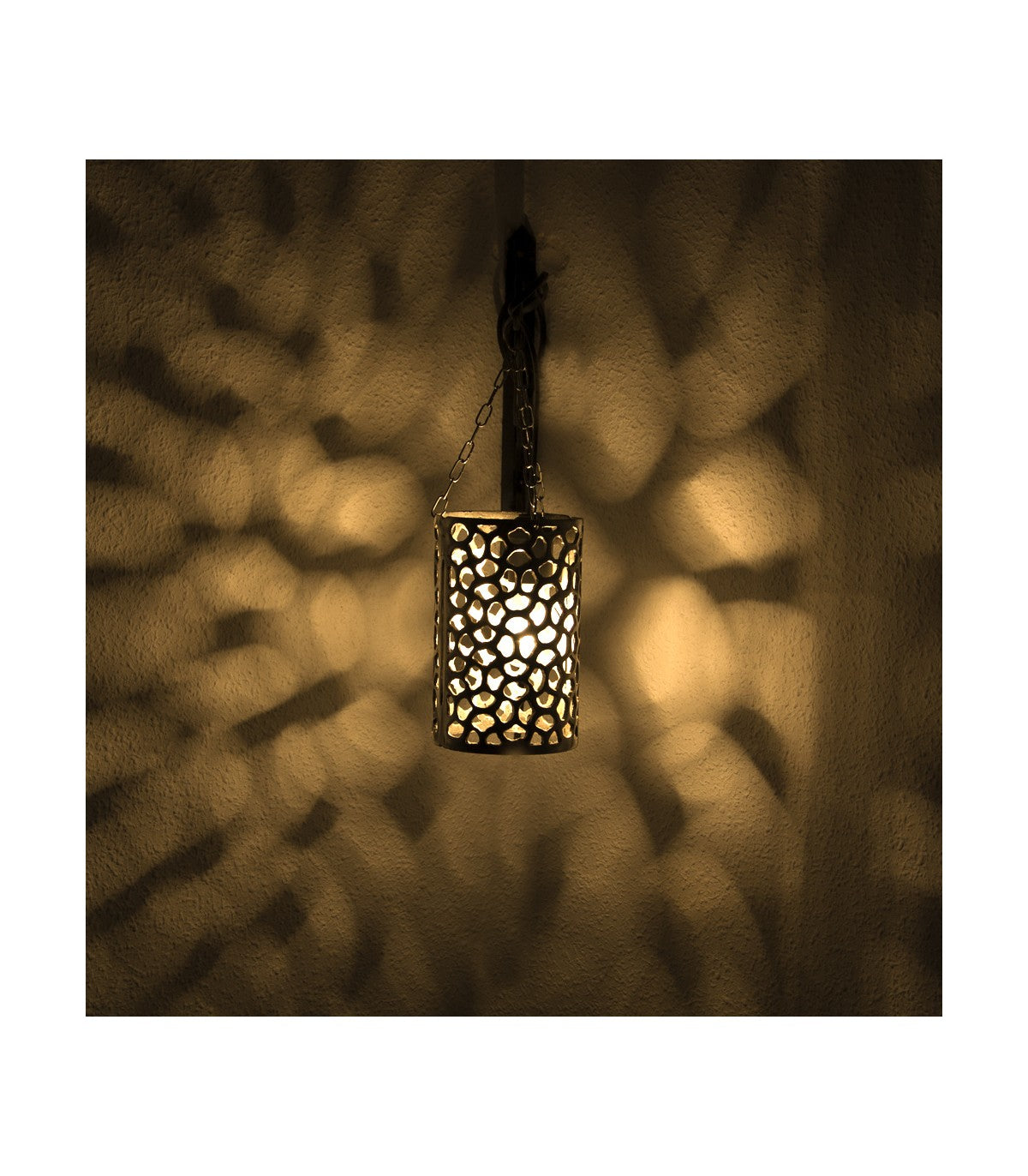 Lámpara Techo Aluminio Cilindro Estilo Andalusí - Artesania Marroqui - Modelo Bahar