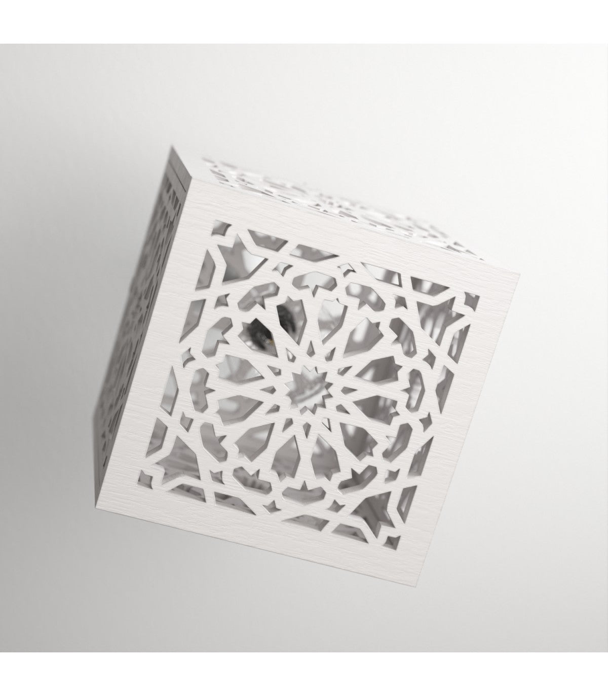 Lámpara Techo De Diseño Cubo con Celosia Árabe Moderna - Modelo Murabaa Alhambra