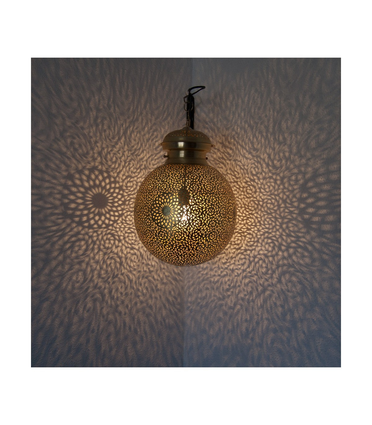 Lámpara Techo Latón Calado DELUXE - Modelo Qatar - 35 cm