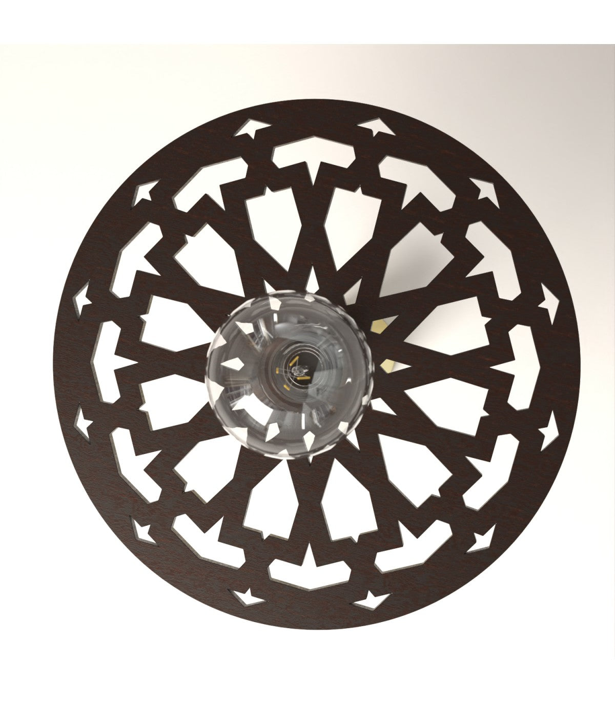 Lámpara Techo Madera Celosia Árabe Decoración Andalusí - Artesanía Española - Modelo Alhambra