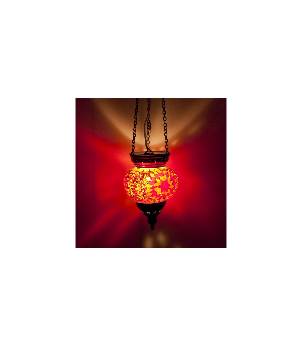 Lámpara Turca ( Maftuha) - Cristal Murano - Mosáico - 25 cm