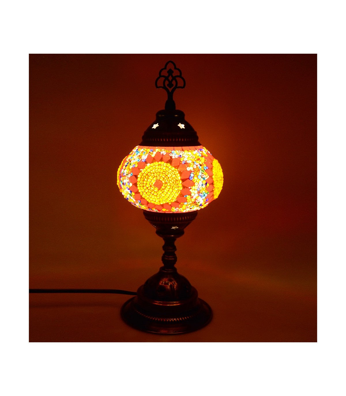 Lámpara Turca - Mesita Noche - Cristal Murano - Mosáico
