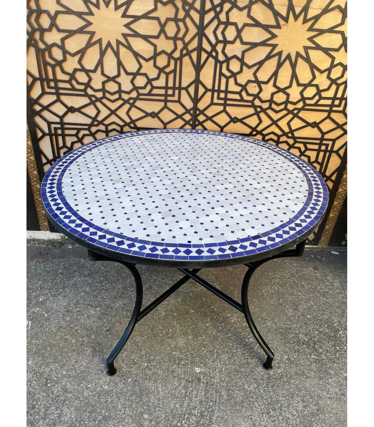 MESA JARDÍN MOSAICO ANDALUSÍ - ZELIGE AZULEJOS FEZ - MODELO DAR ALBAIDA