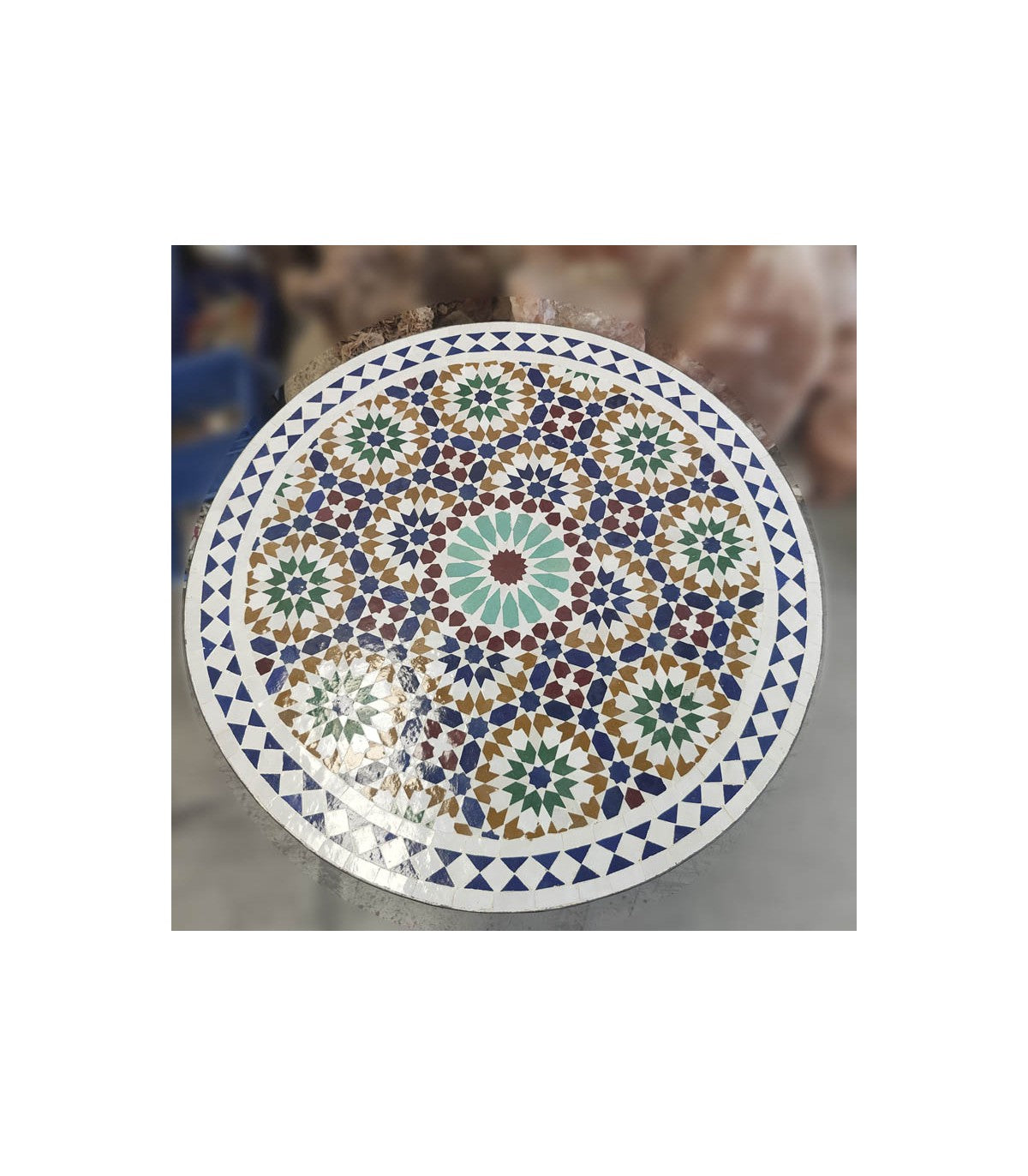 Mesa Jardín Mosaico Andalusí - Zelige Azulejos Fez - Modelo Granaita
