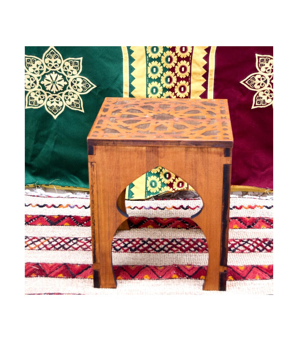 Mesita o Taburete Teteria - 100% Madera - Diseño Alhambra - Deluxe
