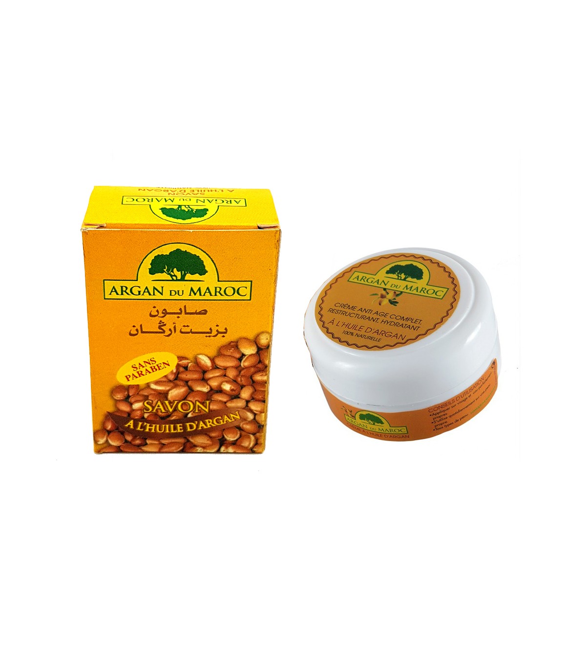 Pack Jabón + Crema facial aceite Argán - Argan du Maroc