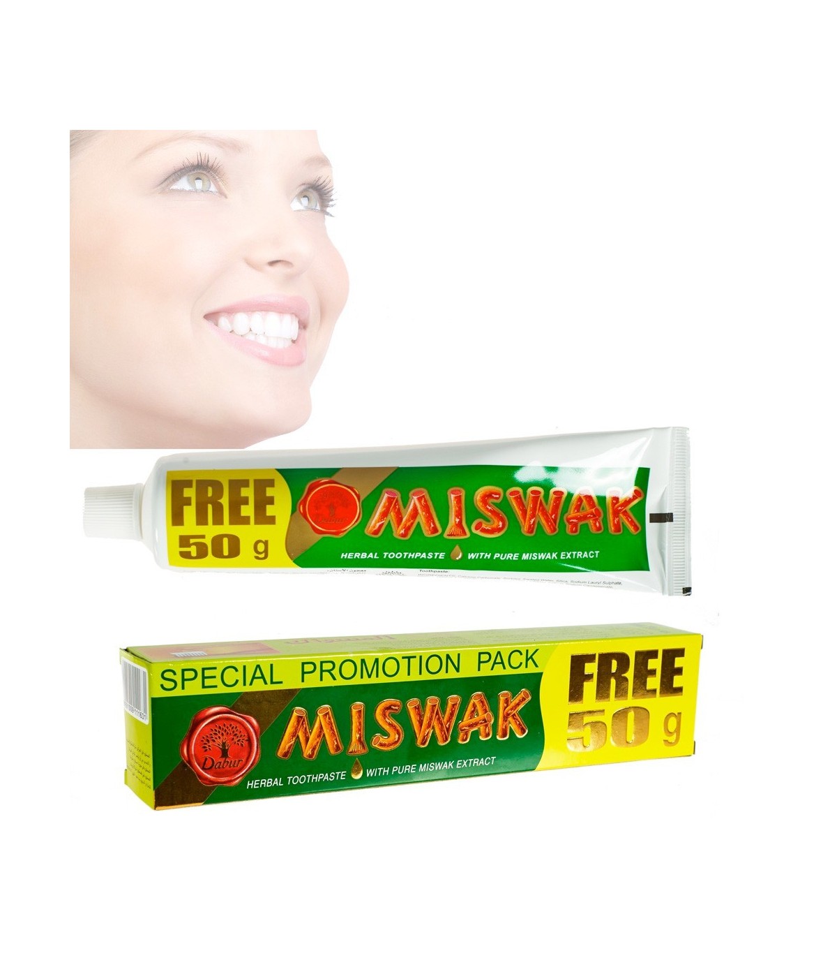 Pasta de dientes - Dentífrico Dental Natural Miswak Salvadora persica - Dabur