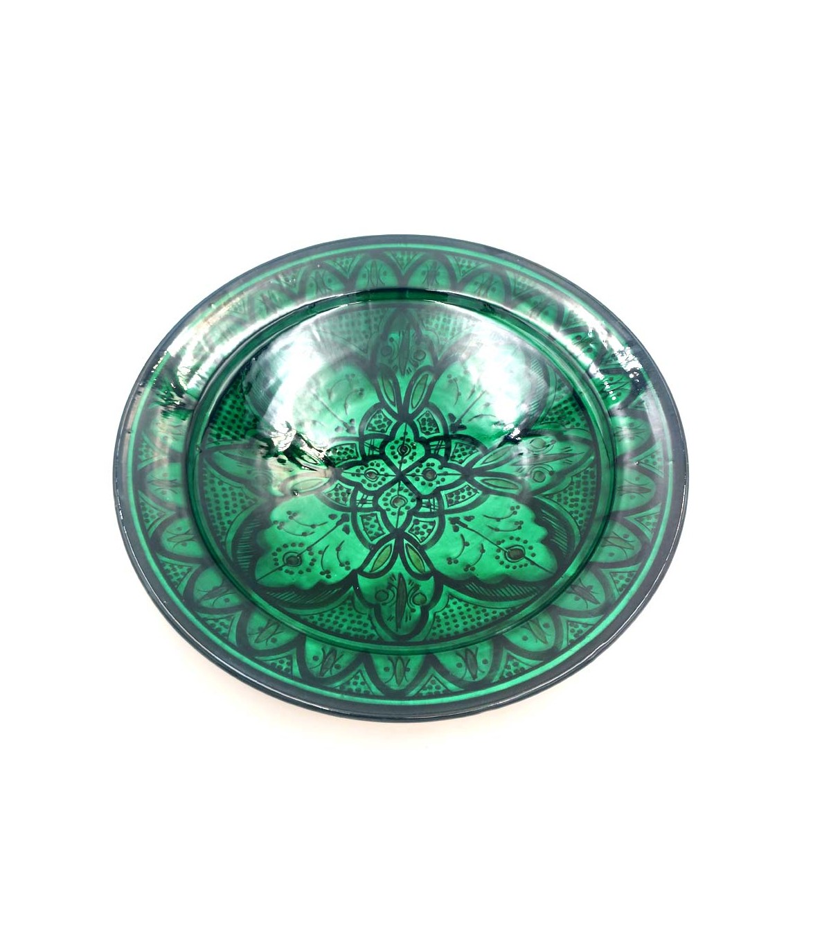 Plato Decorativo o de Mesa Azul - Cerámica Andalusí Asfi - Artesanía Marroquí - Modelo Lainun