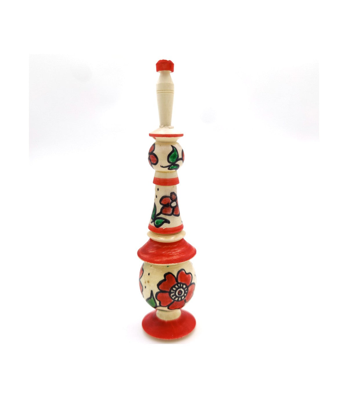 Porta Colirio Kohl kuhul Floral - Madera - Recipiente Khol Marroquí
