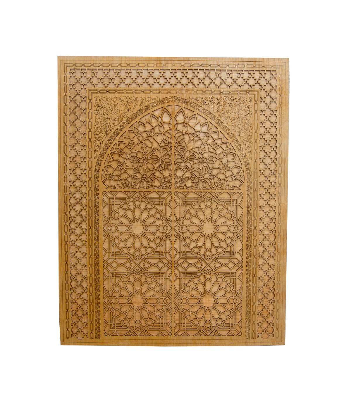 Puerta Sultán - Celosía Madera Decorativa - 100 x 88 cm