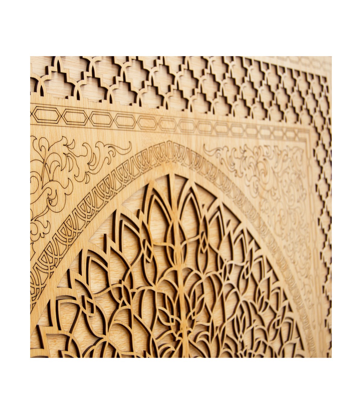 Puerta Sultán - Celosía Madera Decorativa - 100 x 88 cm