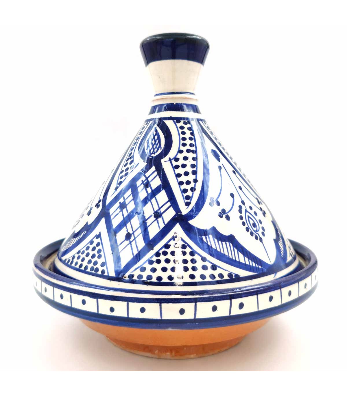 Tajin Marroquí de Cerámica Pintada - Artesanía Asfi Modelo Tetuan Kabir 1