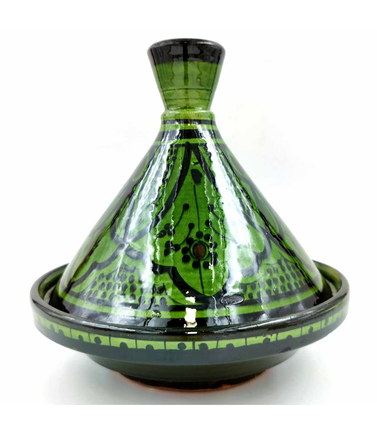 Tajin Marroquí de Cerámica Pintada - Artesanía Asfi Modelo Tetuan Kabir 2