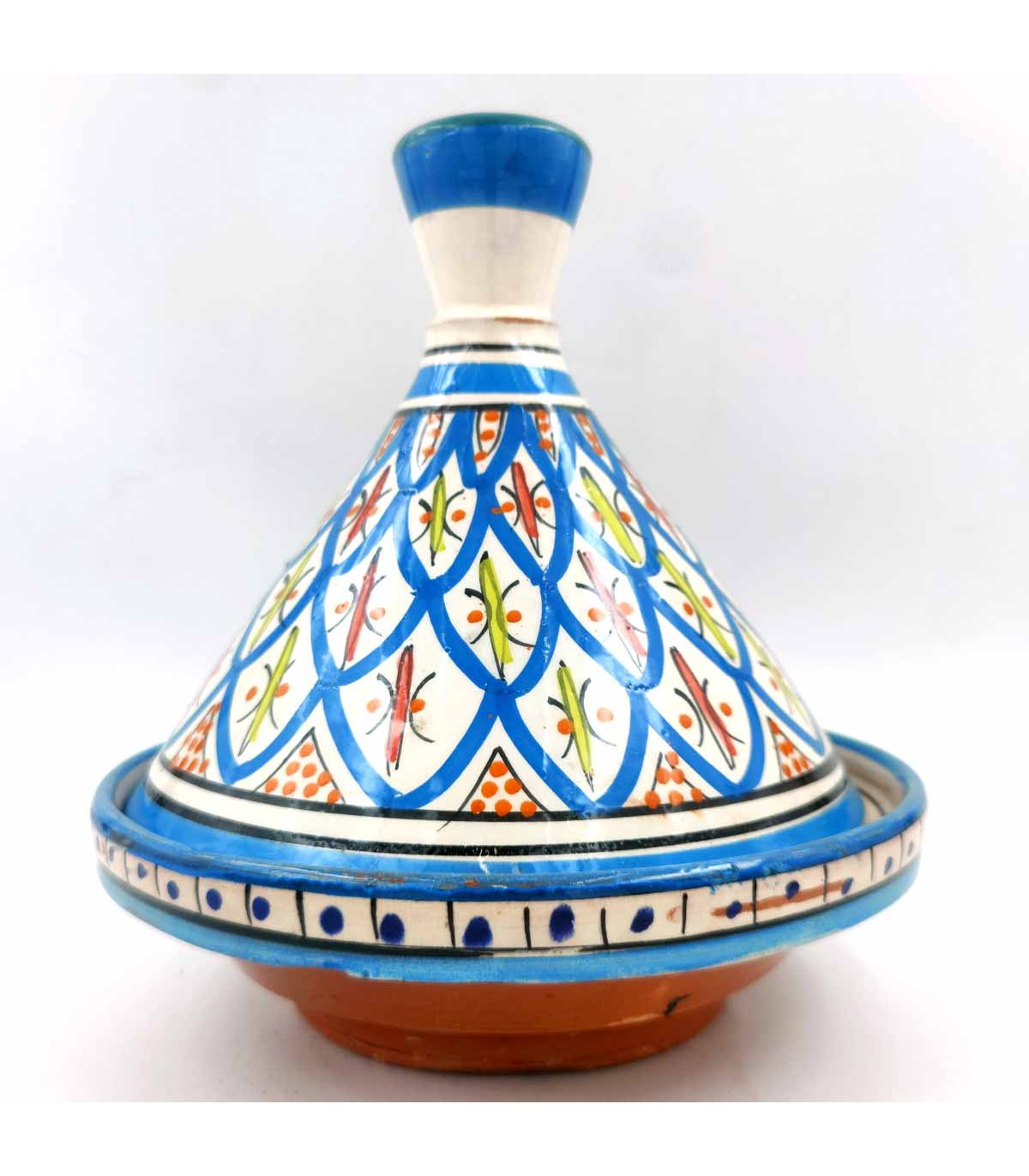Tajin Marroquí de Cerámica Pintada - Artesanía Asfi Modelo Tetuan Kabir 4