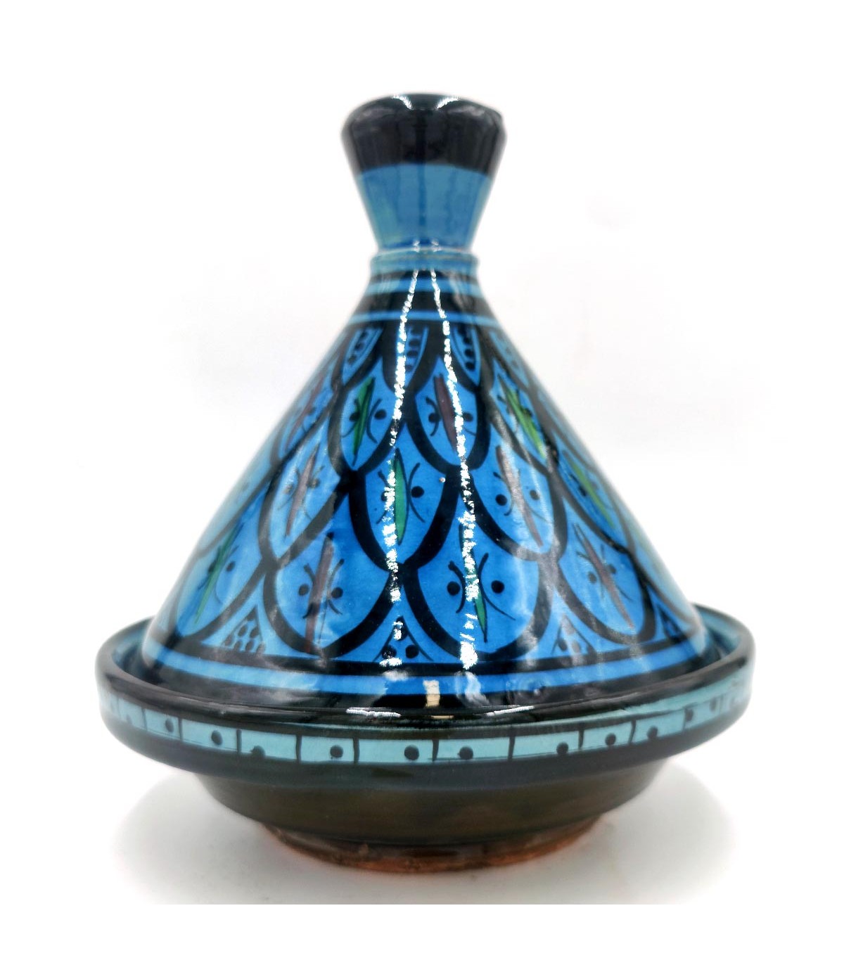 Tajin Marroquí de Cerámica Pintada - Artesanía Asfi Modelo Tetuan Kabir 5