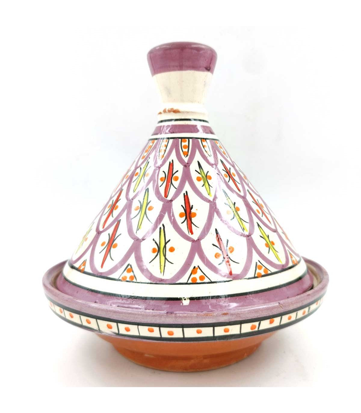 Tajin Marroquí de Cerámica Pintada - Artesanía Asfi Modelo Tetuan Kabir 4