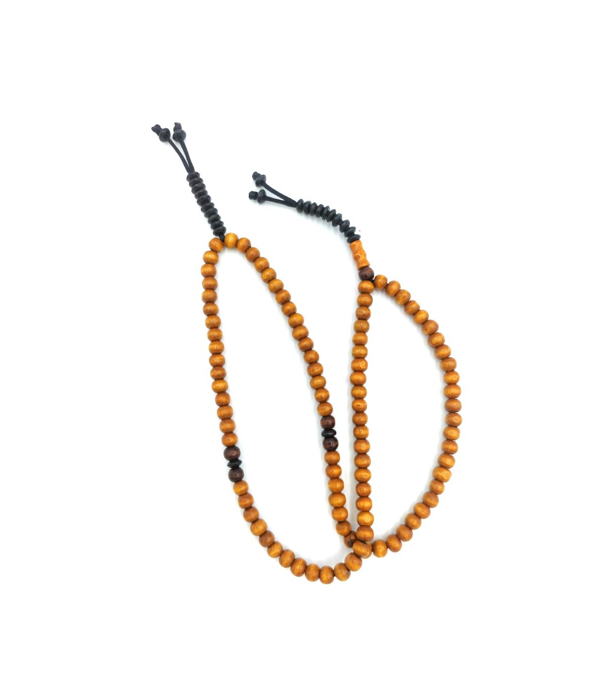 Tasbih Masbaha Rosario Islámico Artesanía Egipcia Madera Teka 99 Cuentas