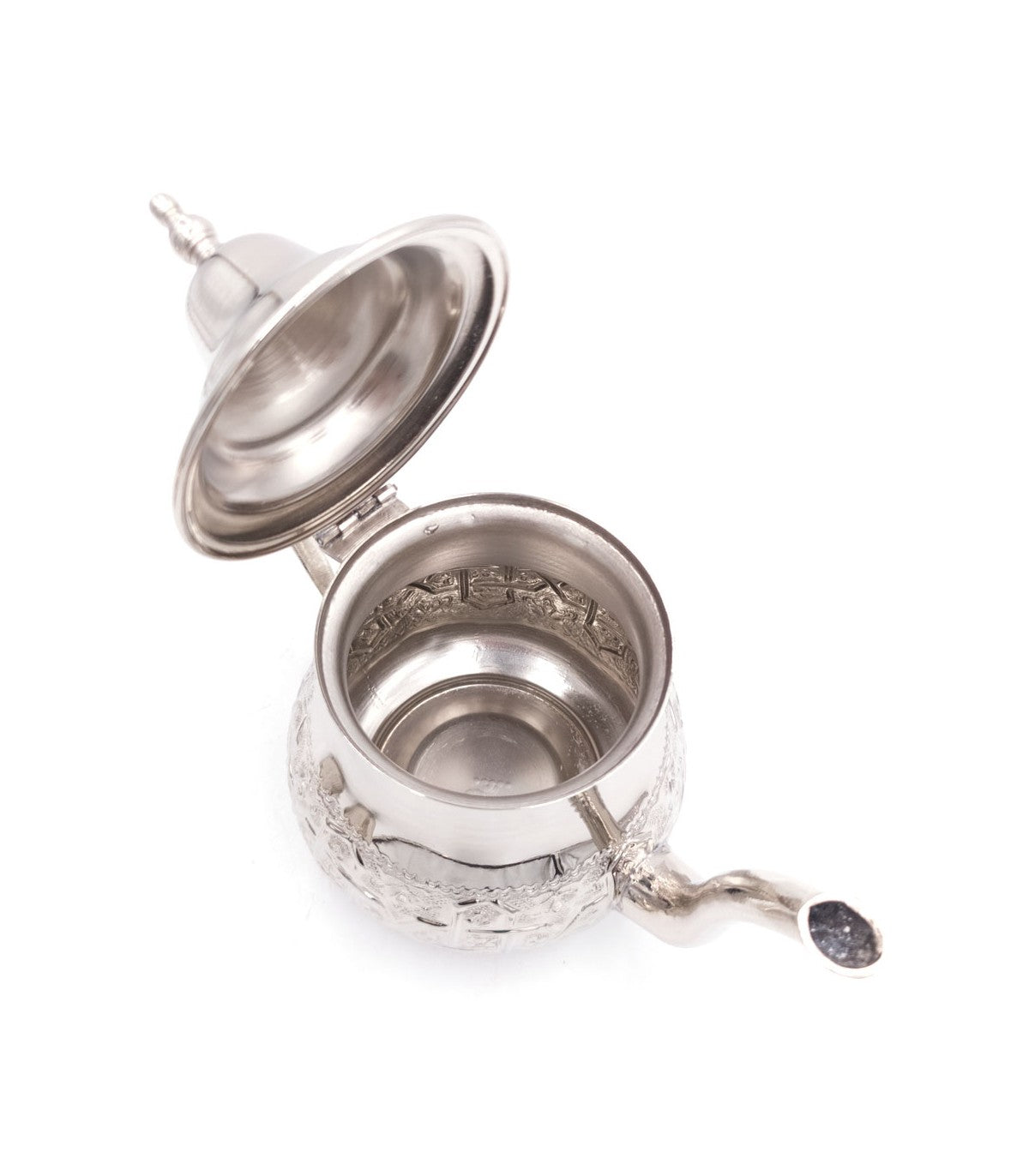 Tetera Moruna Alpaca Repujada Artesanía Marroquí - Modelo Marrakesh SIN PATAS