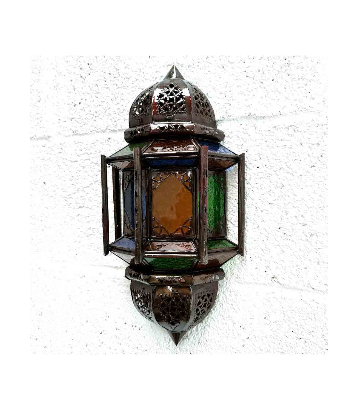 Aplique Calado Cristal - Decoración Marroquí - Multicolor - Modelo KHANAT