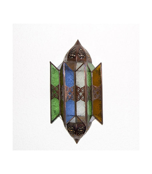 Applique Murale Arabe en Cristal - Décoration Marocaine - Multicolore - Modèle Kasbah