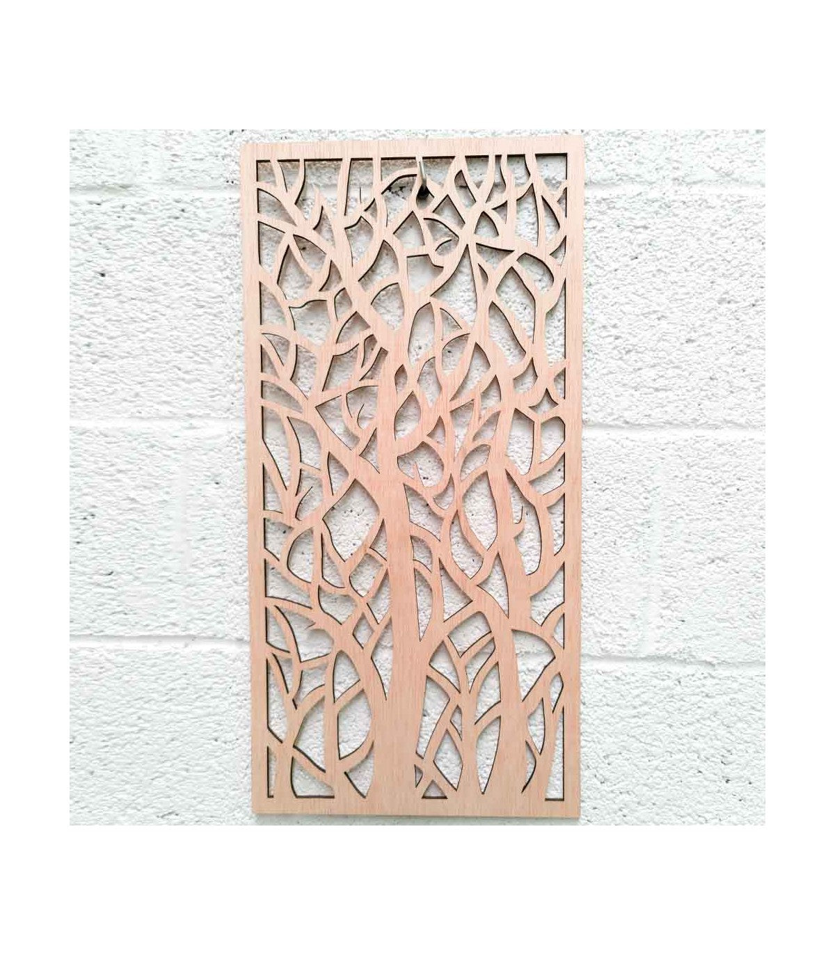 Cuadro Decorativo Celosía Árabe Madera - Modelo Shita - 60 x 30 cm