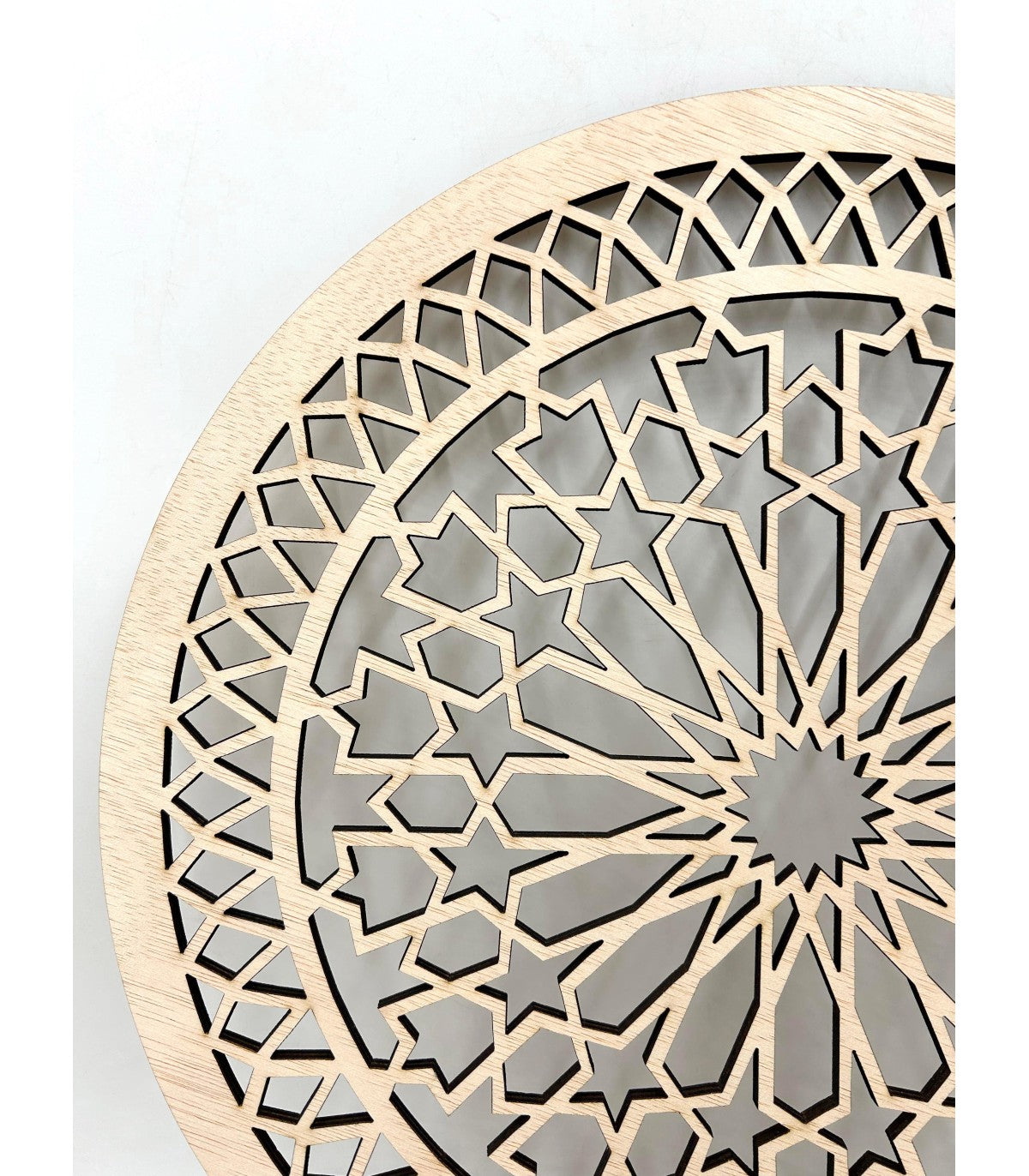 Cuadro Decorativo Celosía Árabe Madera - Decoración Oriental - Corte Láser - Modelo Dawar