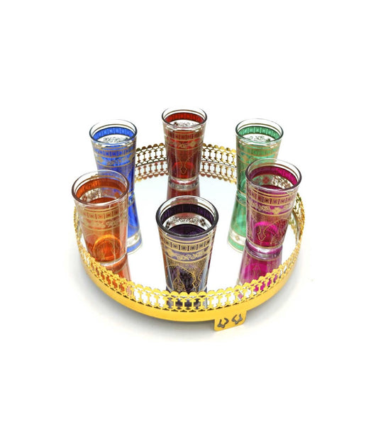 Set of 6 Moroccan Tea Glasses - Moroccan Crafts - Abuab Model