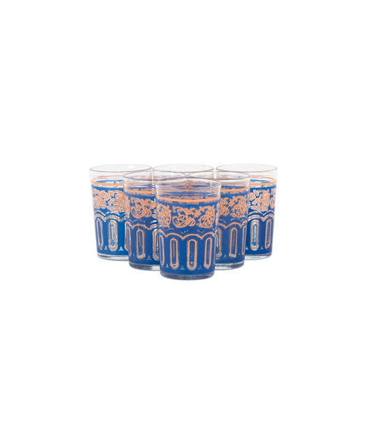 Set of 6 Large Arabic Tea Glasses - Moroccan Moorish Tea - Special Tea - FATH Model