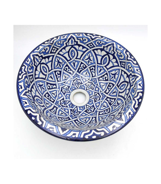 Lavabo Baño Árabe Cerámica - Artesanía Fez - Decoración Marroquí Andalusí - Modelo Laffa