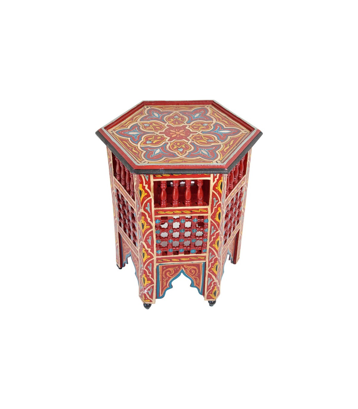 Mesa de Madera Celosía - Artesanía Marruecos - Modelo Arabeskya