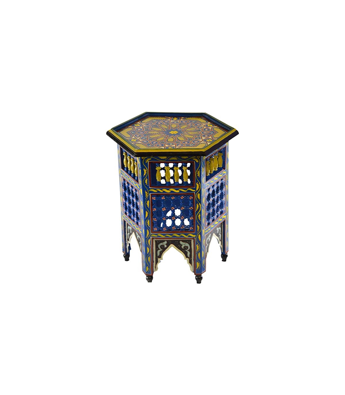 Mesa de Madera Celosía - Artesanía Marruecos - Modelo Arabeskya