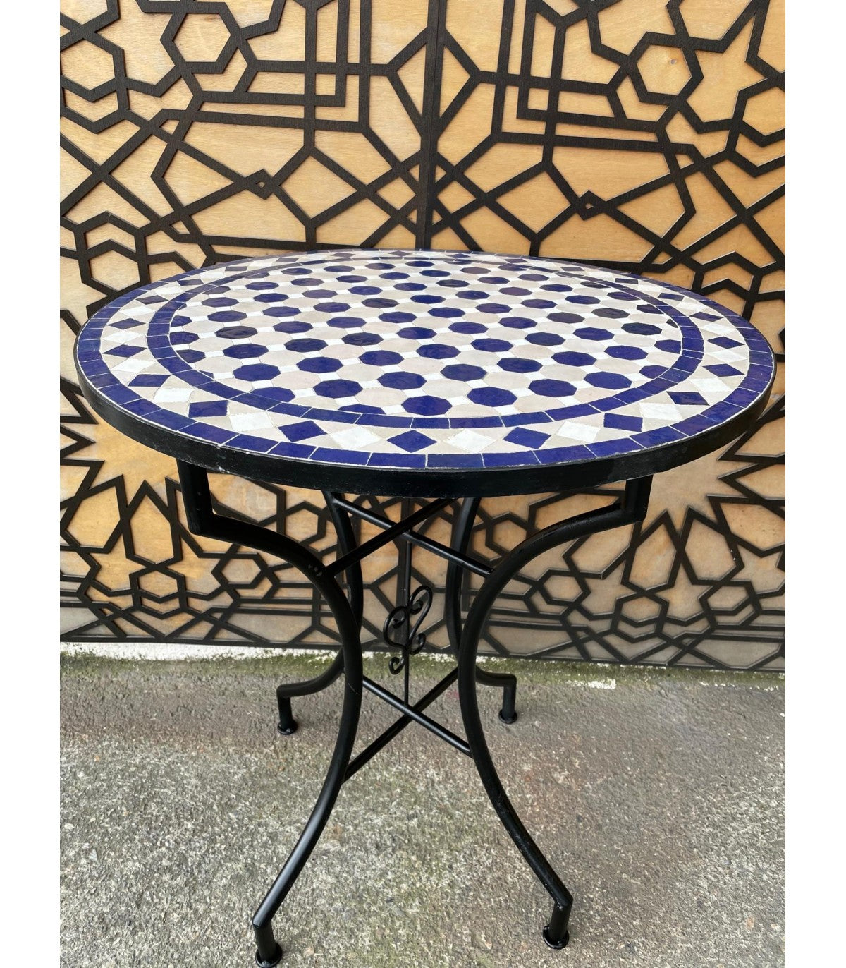 MESA JARDÍN MOSAICO ANDALUSÍ - ZELIGE AZULEJOS FEZ - MODELO RIF