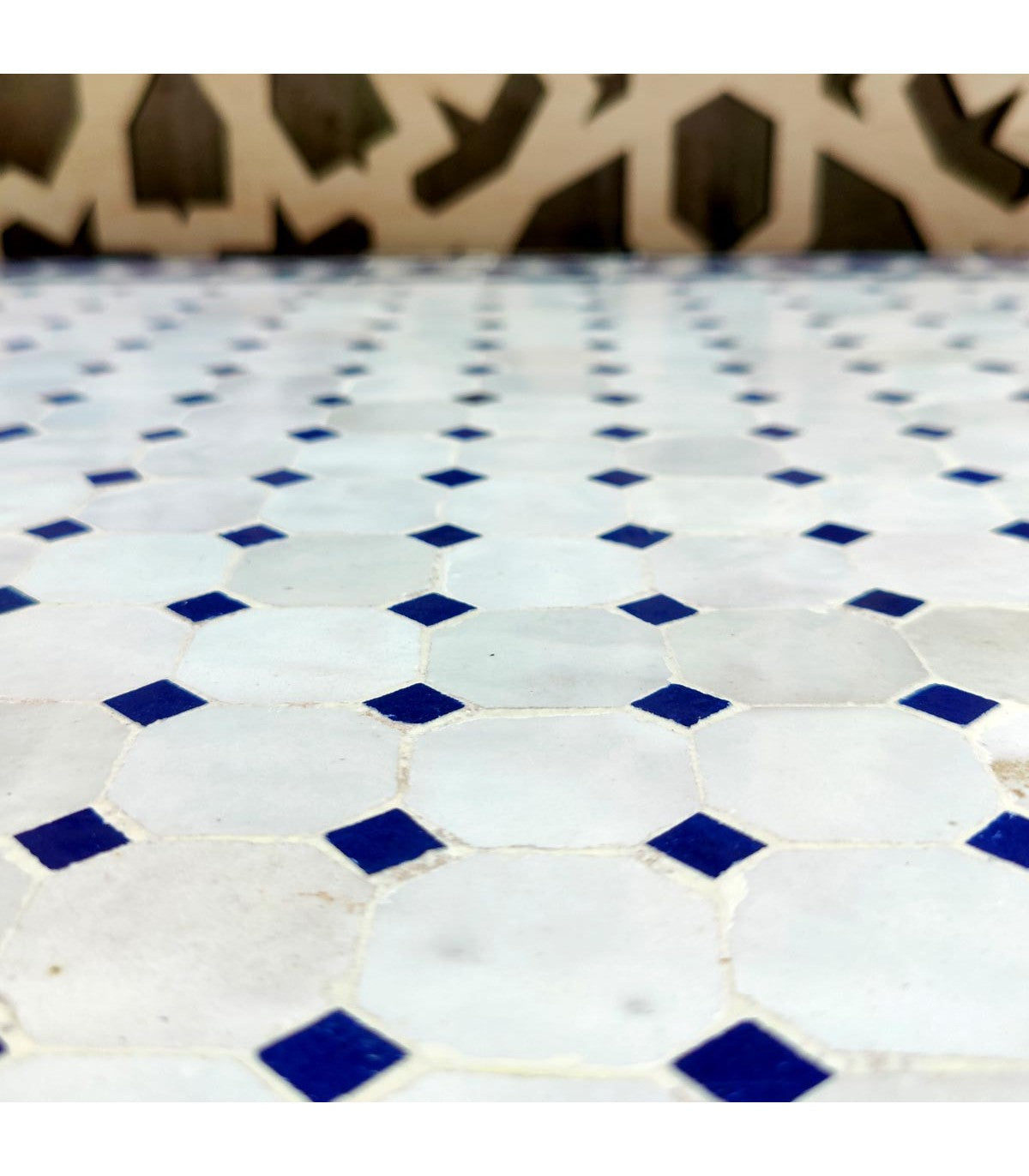Mesa Mosaico Exterior Jardin Terraza Baja Chill out Artesanía marroquí Decoración Hogar Andalusí Modelo Aadi Zarka