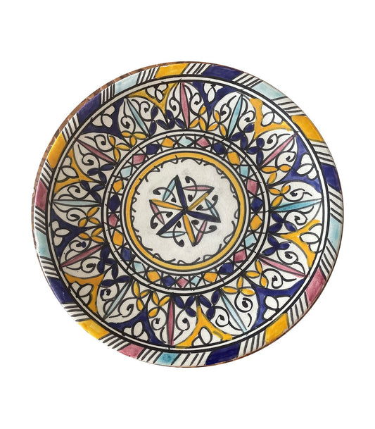 Plato Llano Artesanal de Fez – Para Presentaciones Elegantes - Modelo LAHAM