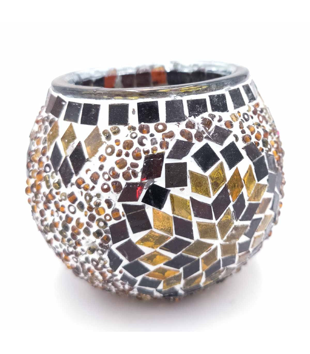 Porta velas Cristal Detalles Incrustados Artesanía Turca Decoración Otomana Tamaño Nº 2