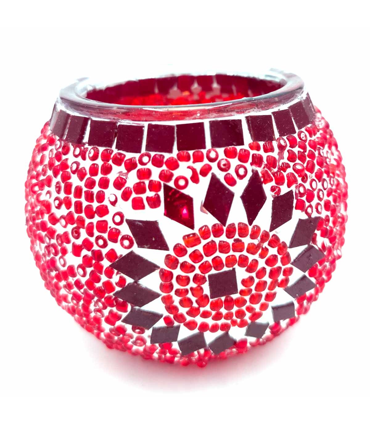 Porta velas Cristal Detalles Incrustados Artesanía Turca Decoración Otomana Tamaño Nº 2