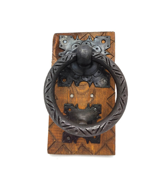 Door Knocker Handle Rustic Hardware Handcrafted Moroccan Forge - Antique Vintage Style Handle No. 4
